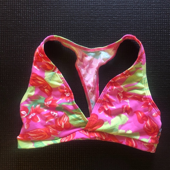 Tropical Print Yoga Bra - Picture 1 of 1